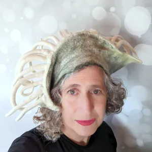 ~ Adopted ~ Surreal Sculptural Eye Wearable Art Fantasy Hat