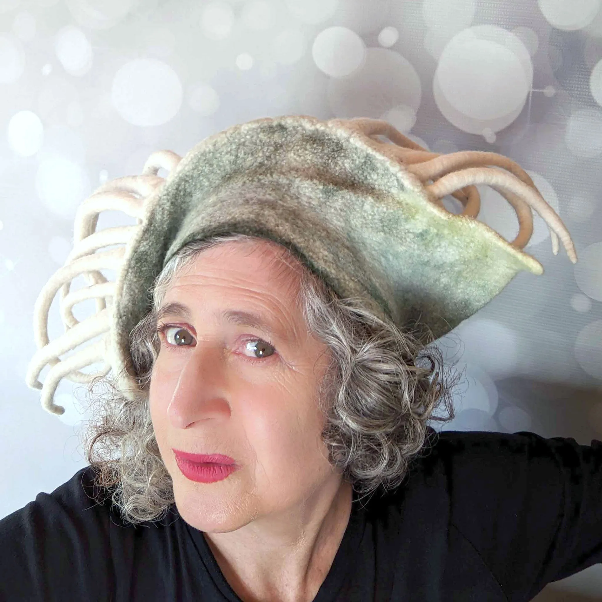 ~ Adopted ~ Surreal Sculptural Eye Wearable Art Fantasy Hat
