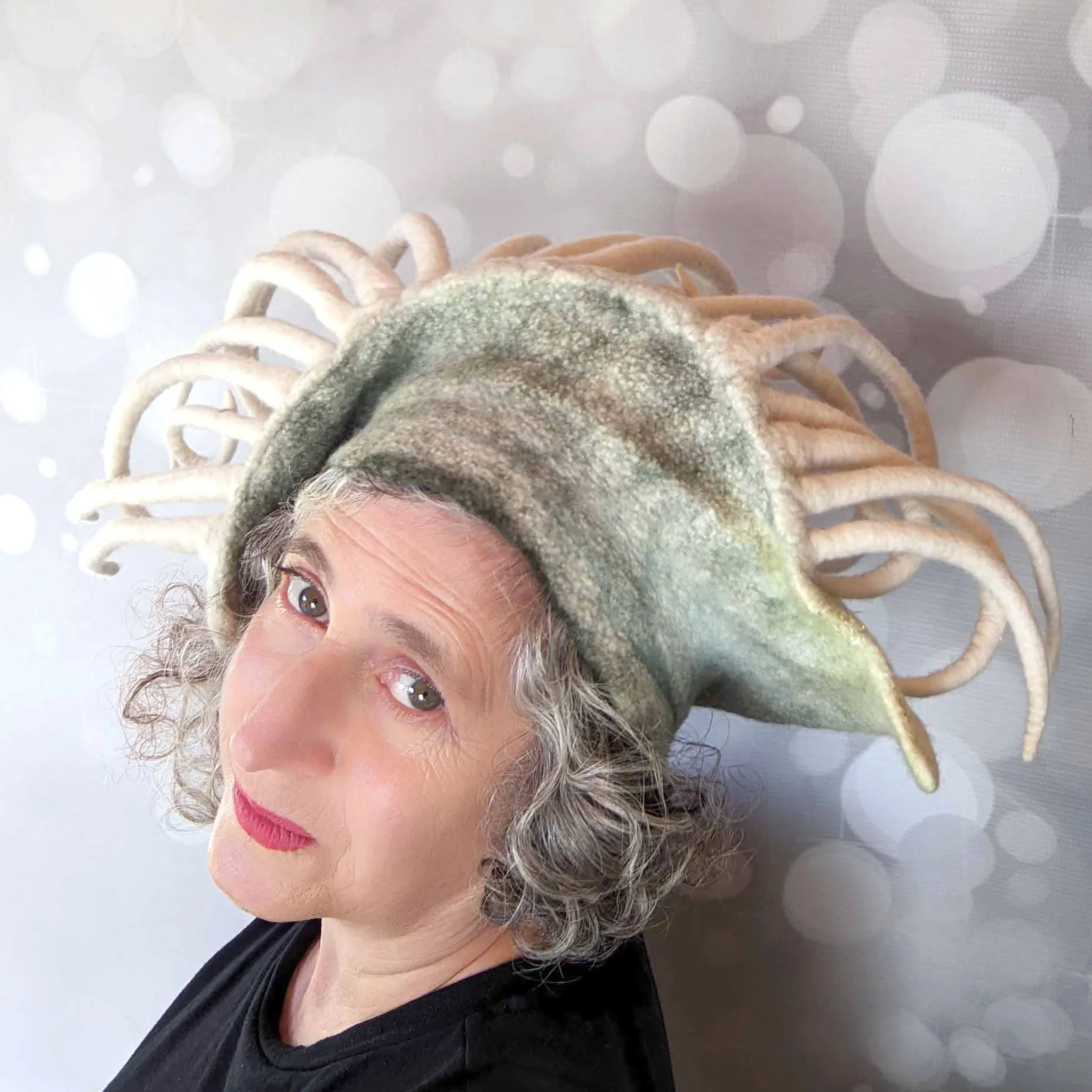 ~ Adopted ~ Surreal Sculptural Eye Wearable Art Fantasy Hat
