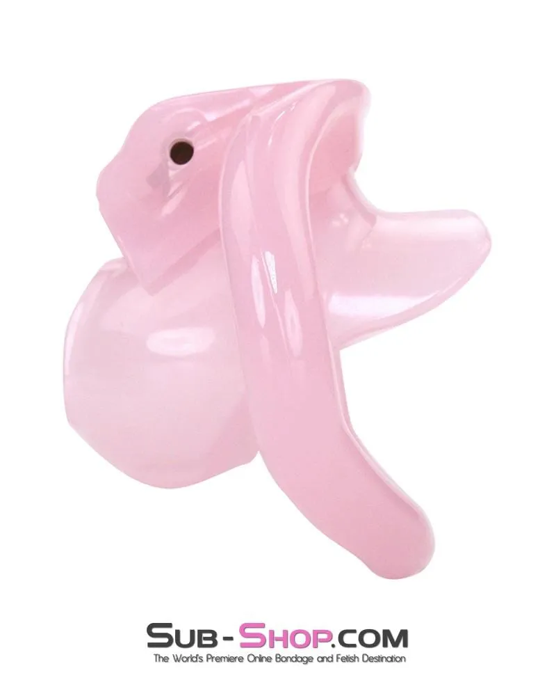 1581AR      Sissy Cuckold Mini Pink High Security Locking Male Chastity - MEGA Deal