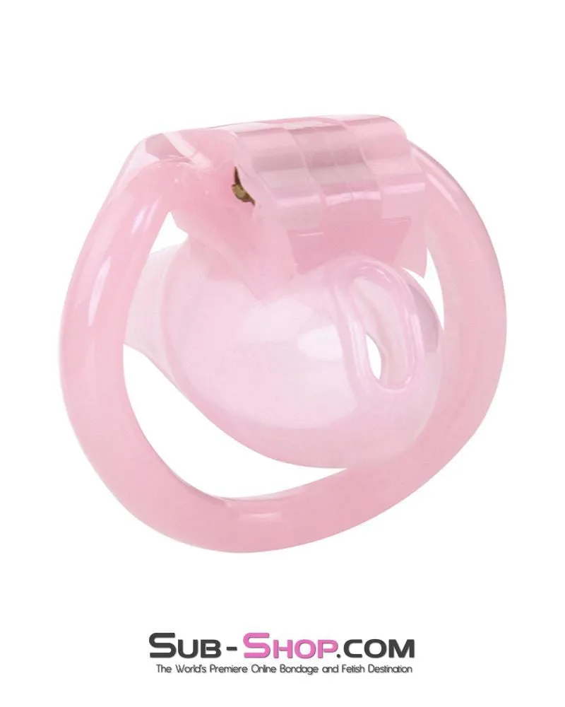 1581AR      Sissy Cuckold Mini Pink High Security Locking Male Chastity - MEGA Deal