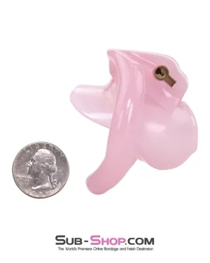1581AR      Sissy Cuckold Mini Pink High Security Locking Male Chastity