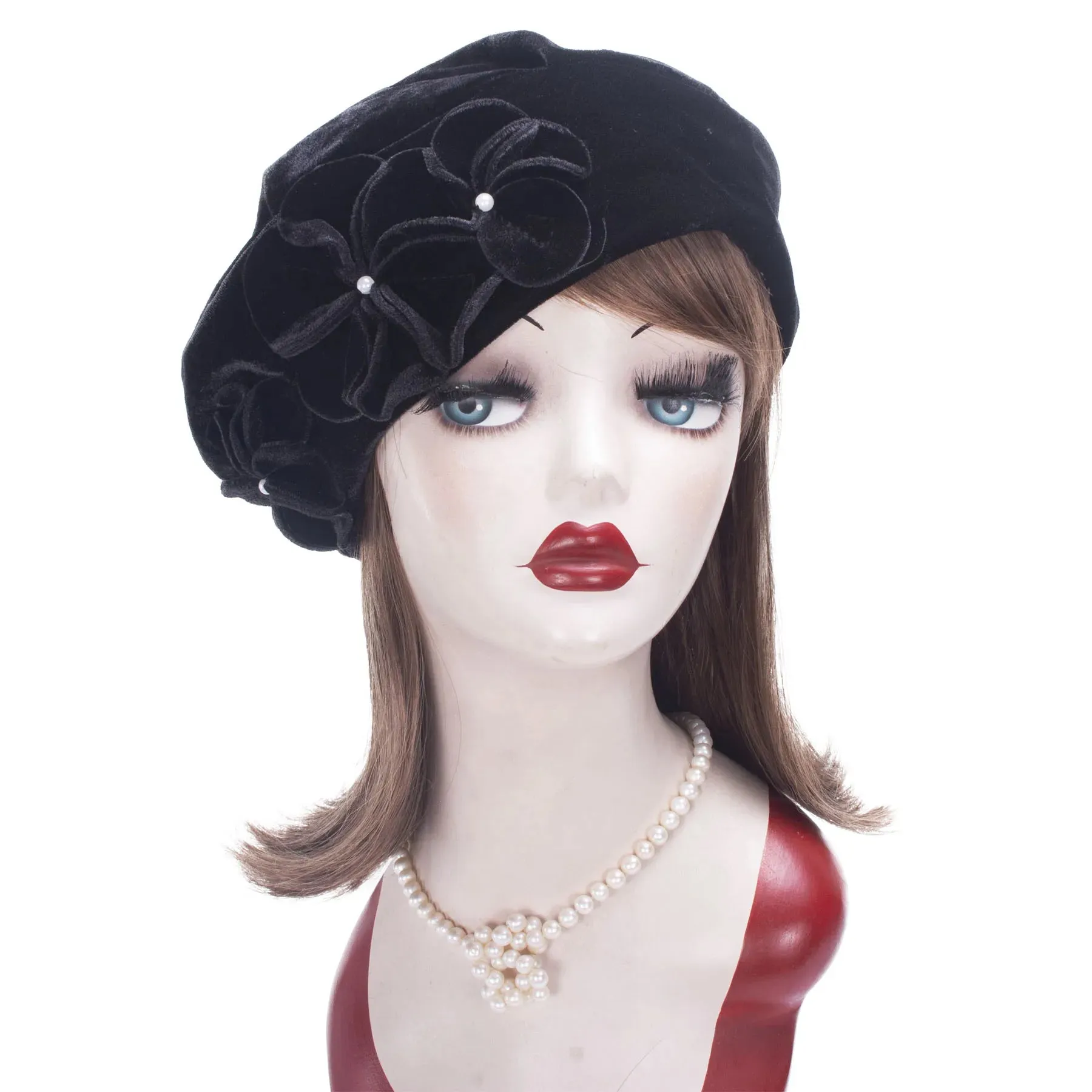 1920 Vintage Style Velvet Beret