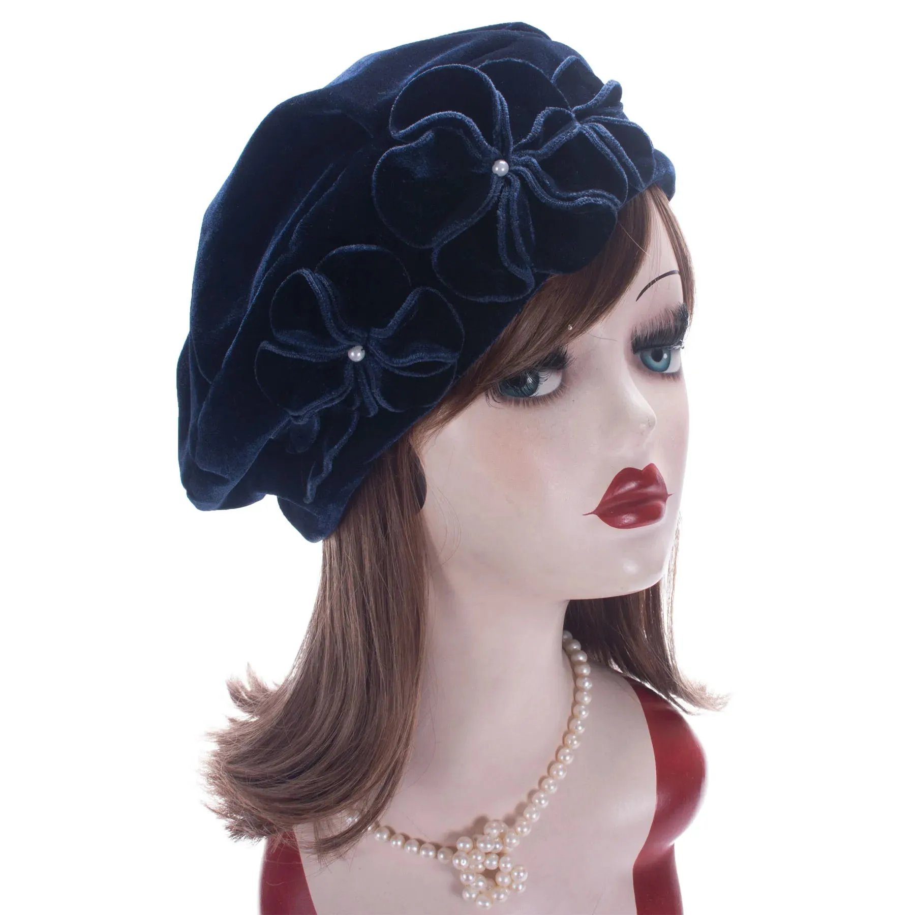 1920 Vintage Style Velvet Beret