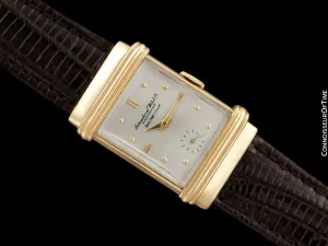 1945 IWC For Black, Starr & Gorham Vintage Art Deco Mens Top Hat Wristwatch - 14K Gold