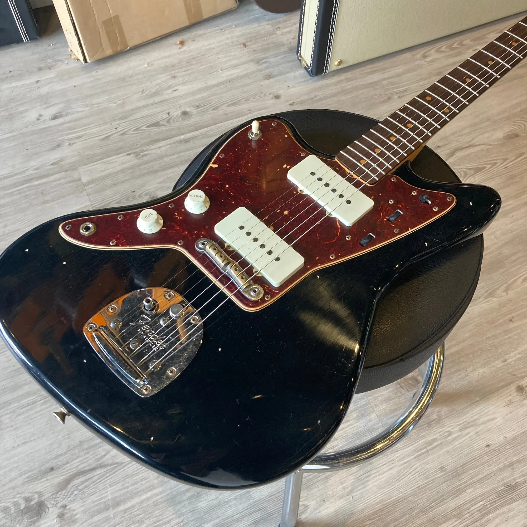 2022 Fender Custom Shop 1962 Jazzmaster - Black, Journeyman Relic - Left Handed