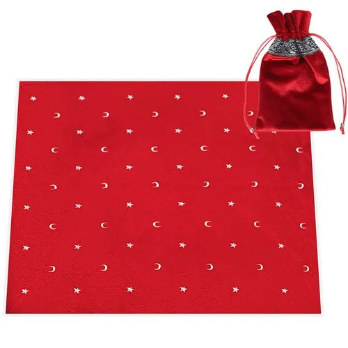 80x80cm Astrolabe Tarot Tablecloth Velvet Tarot Bag Witchcraft Supplies for Altar Cloth Popular Oracle Card Astrology Divination