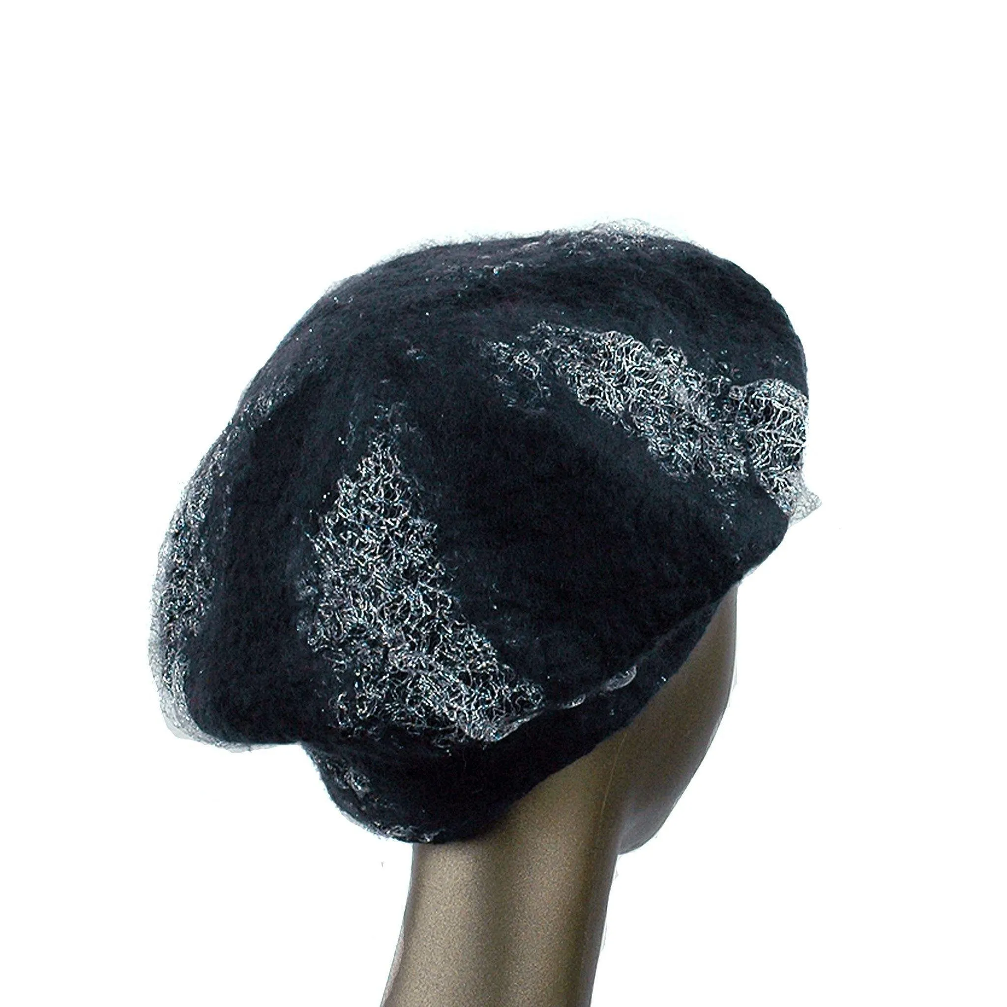 ~Adopted~ Charcoal Black Beret with Silver Nunofelt
