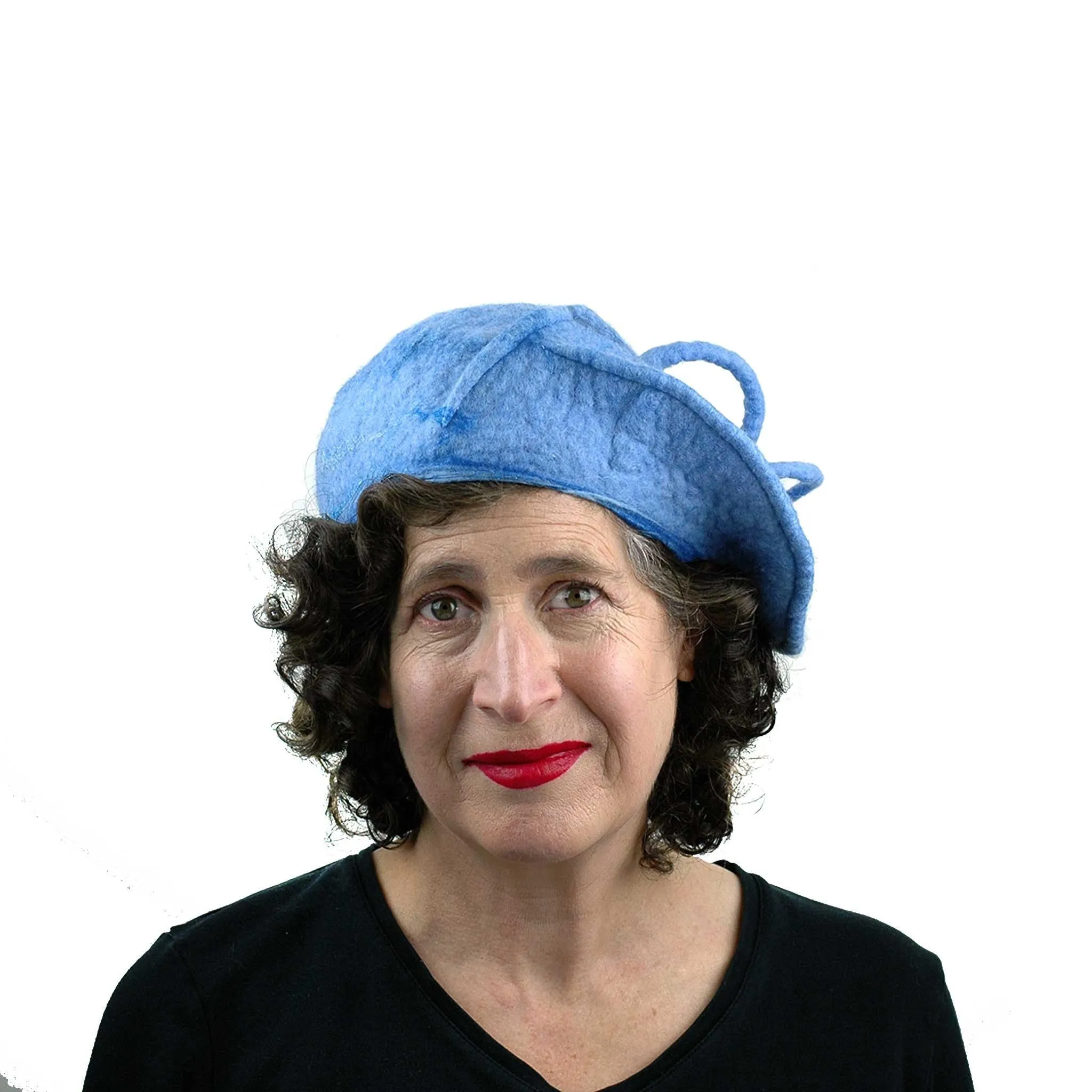 ~Adopted~ Light Blue Curlicue Beret
