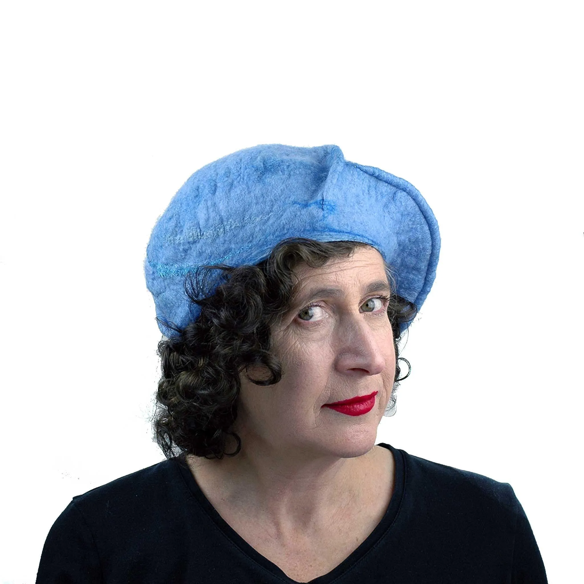 ~Adopted~ Light Blue Curlicue Beret