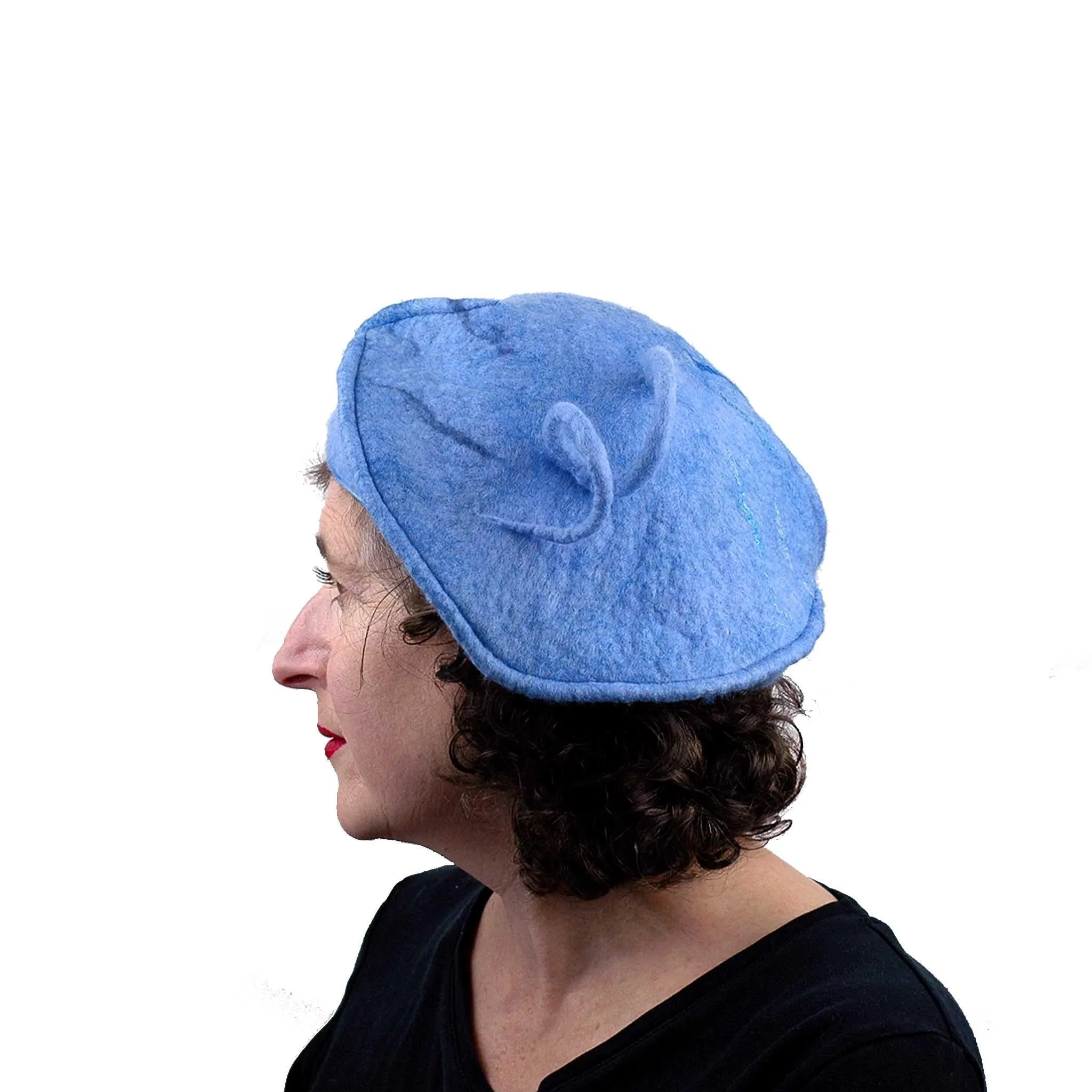 ~Adopted~ Light Blue Curlicue Beret