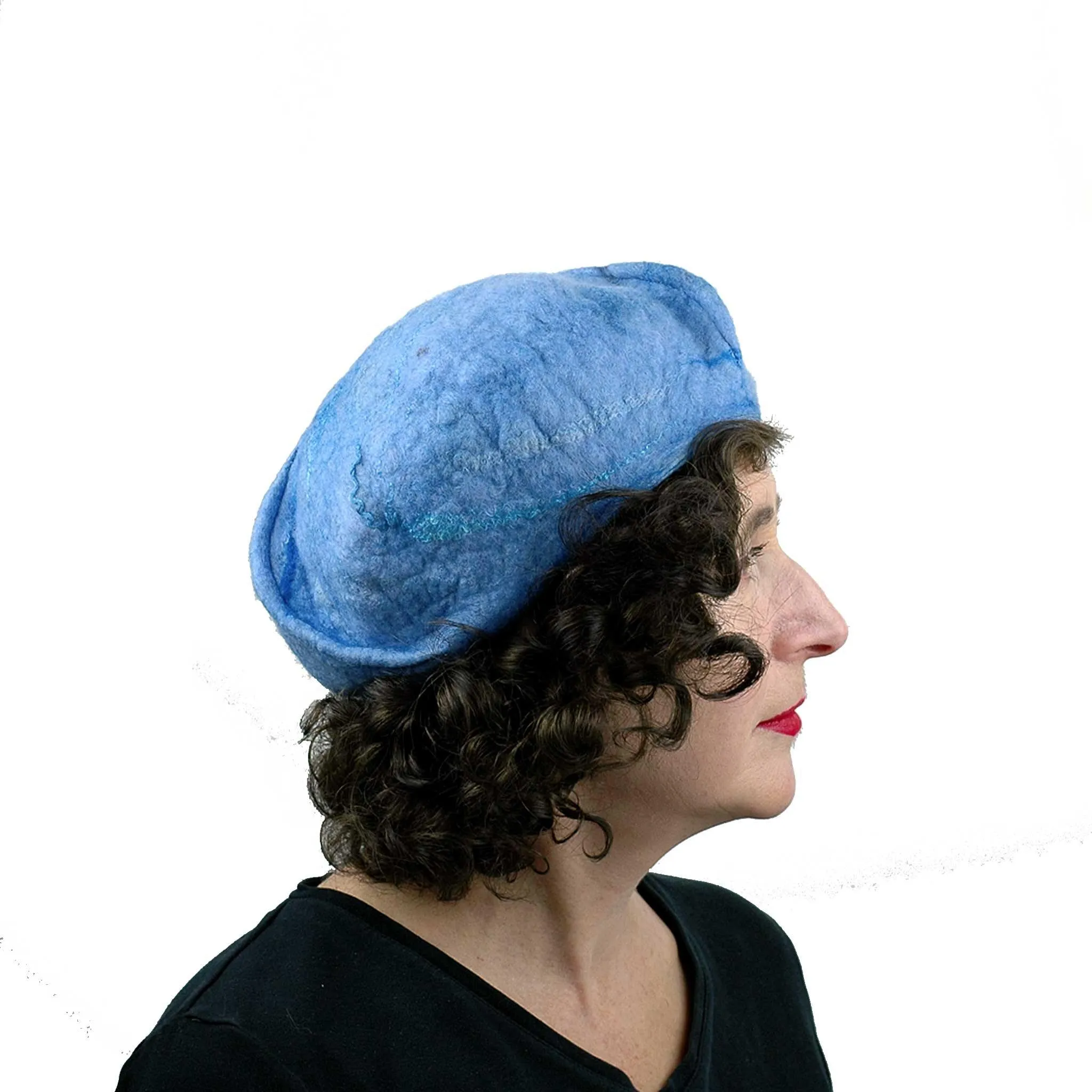 ~Adopted~ Light Blue Curlicue Beret