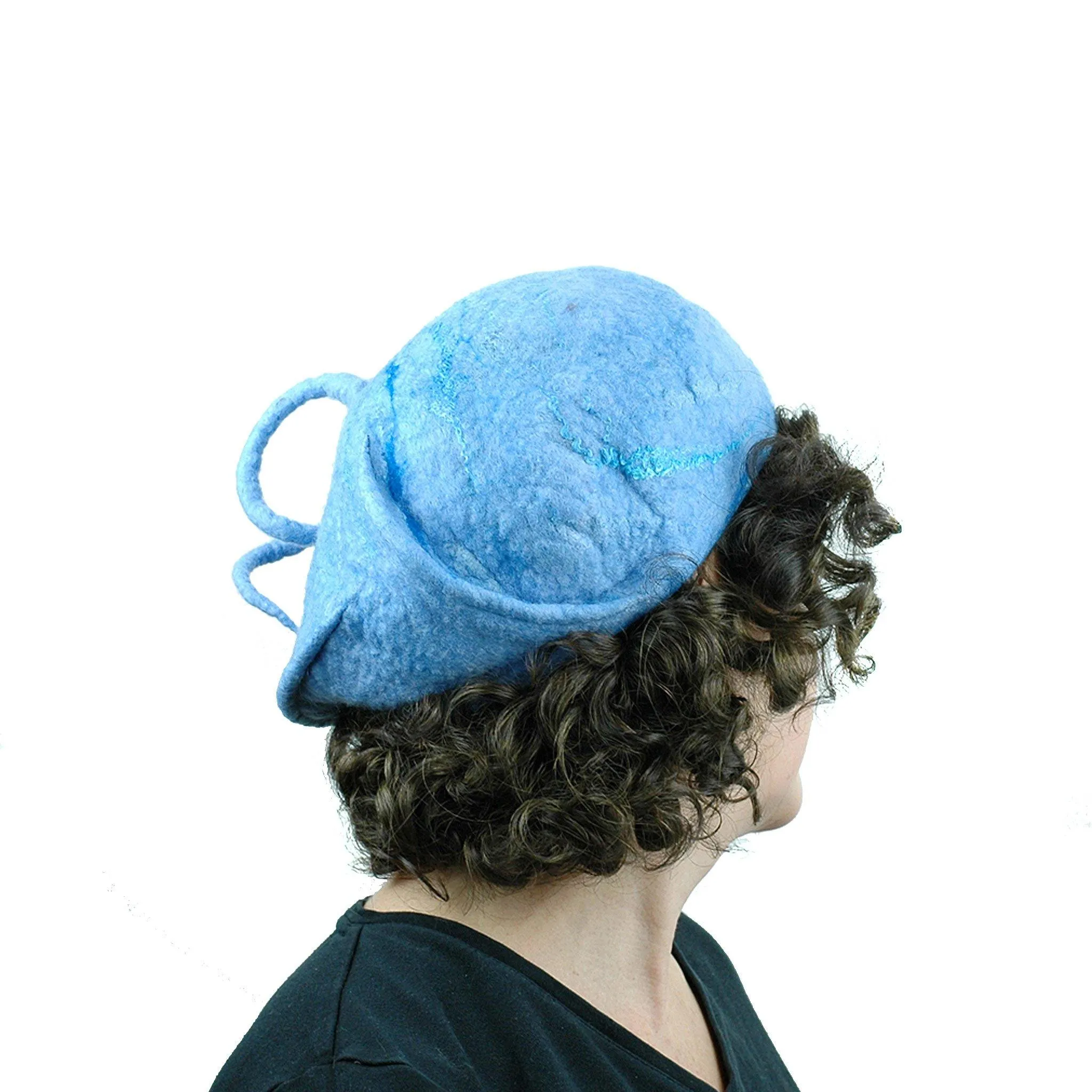 ~Adopted~ Light Blue Curlicue Beret