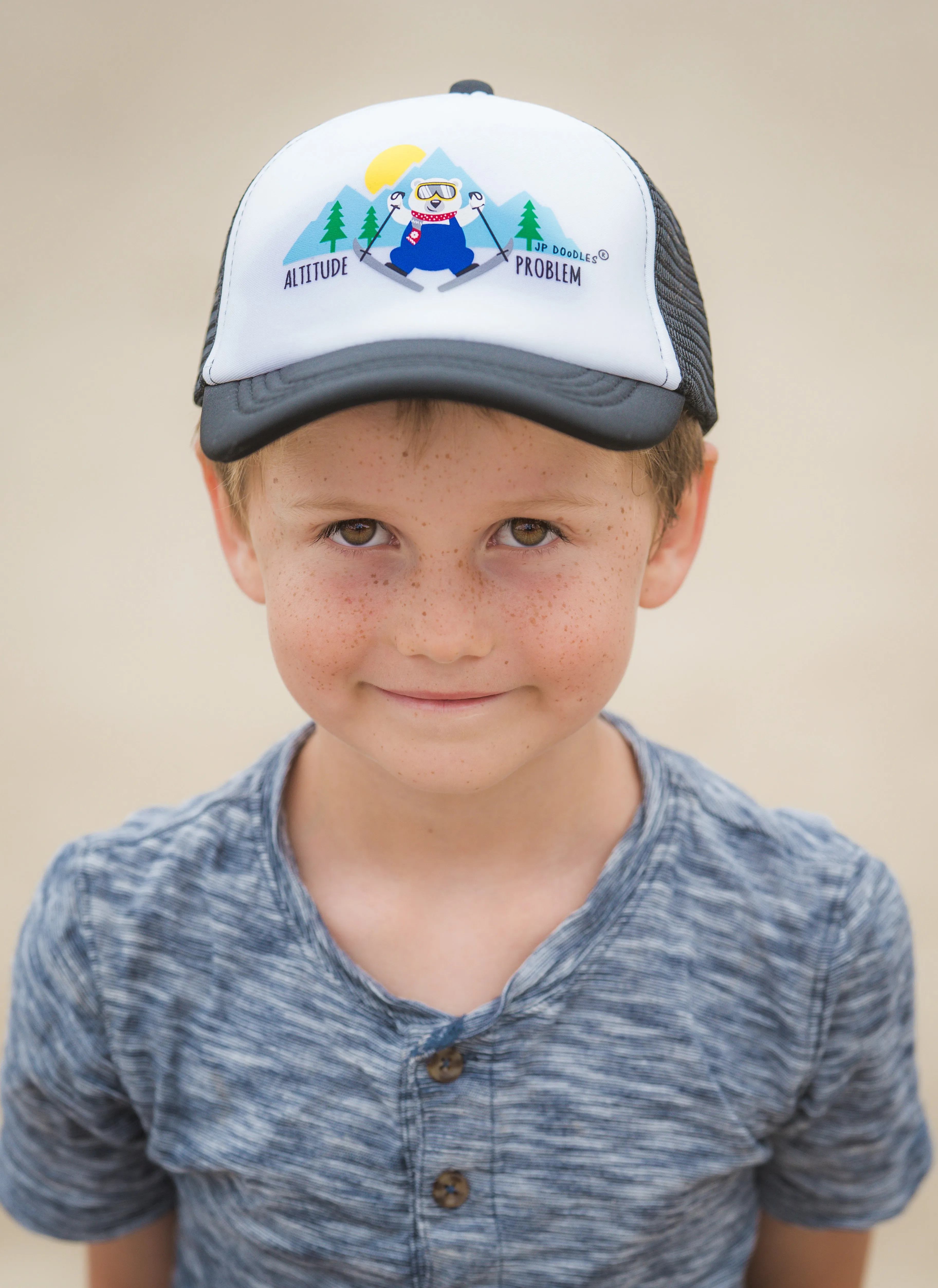 Altitude Problem Skier Kids Trucker Hat