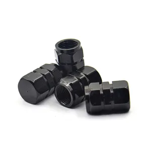 Aluminum Wheel Valve Caps (Black)