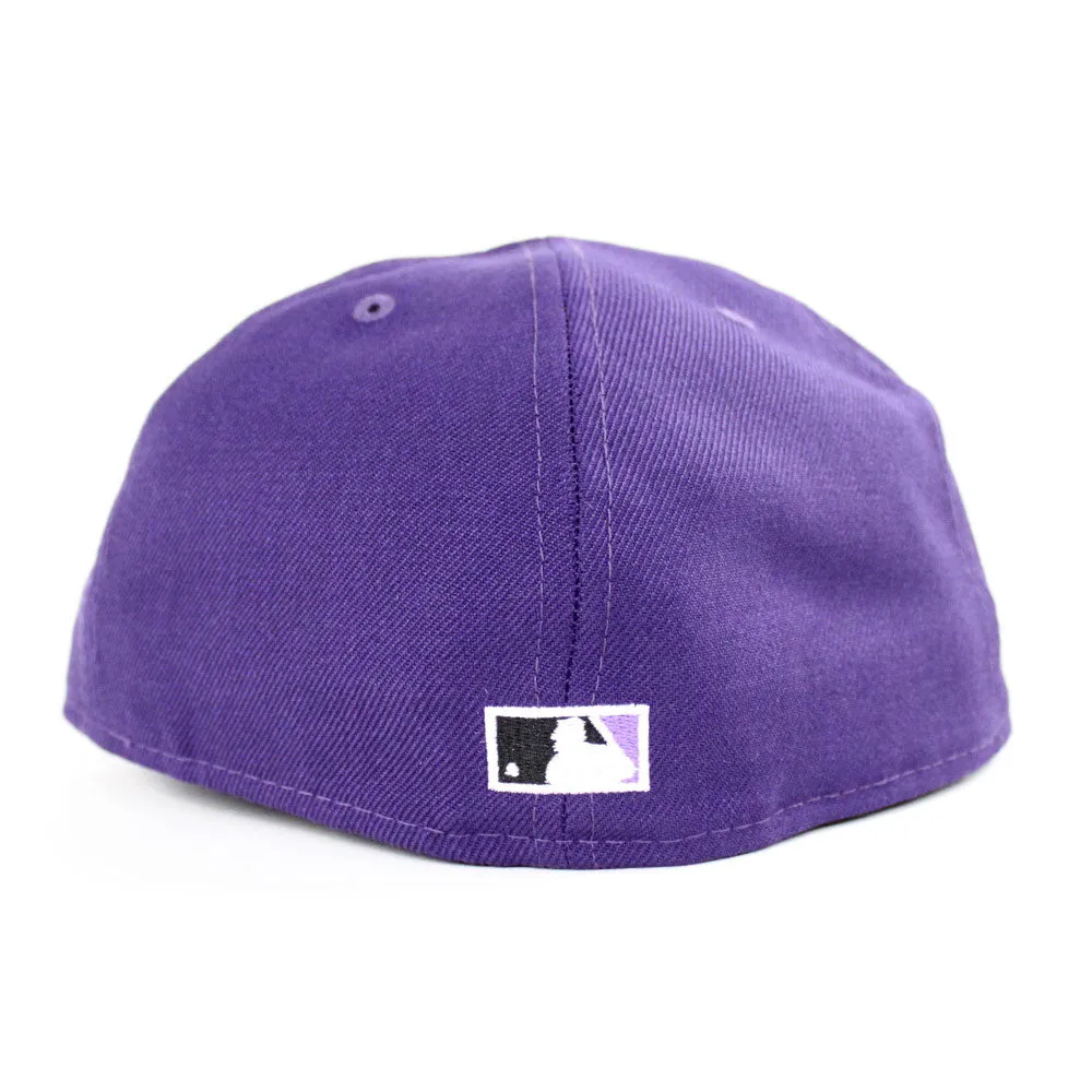 Arizona Diamondbacks 2001 World Series New Era 59Fifty Fitted Hat (D Logo Purple Gray Under Brim)