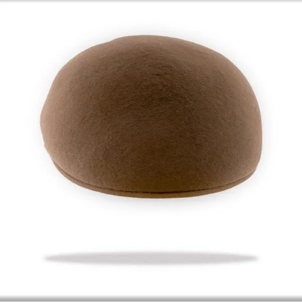 Ascot Wool Felt Flat Cap in Brown