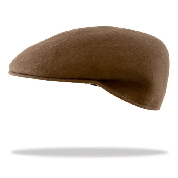 Ascot Wool Felt Flat Cap in Brown