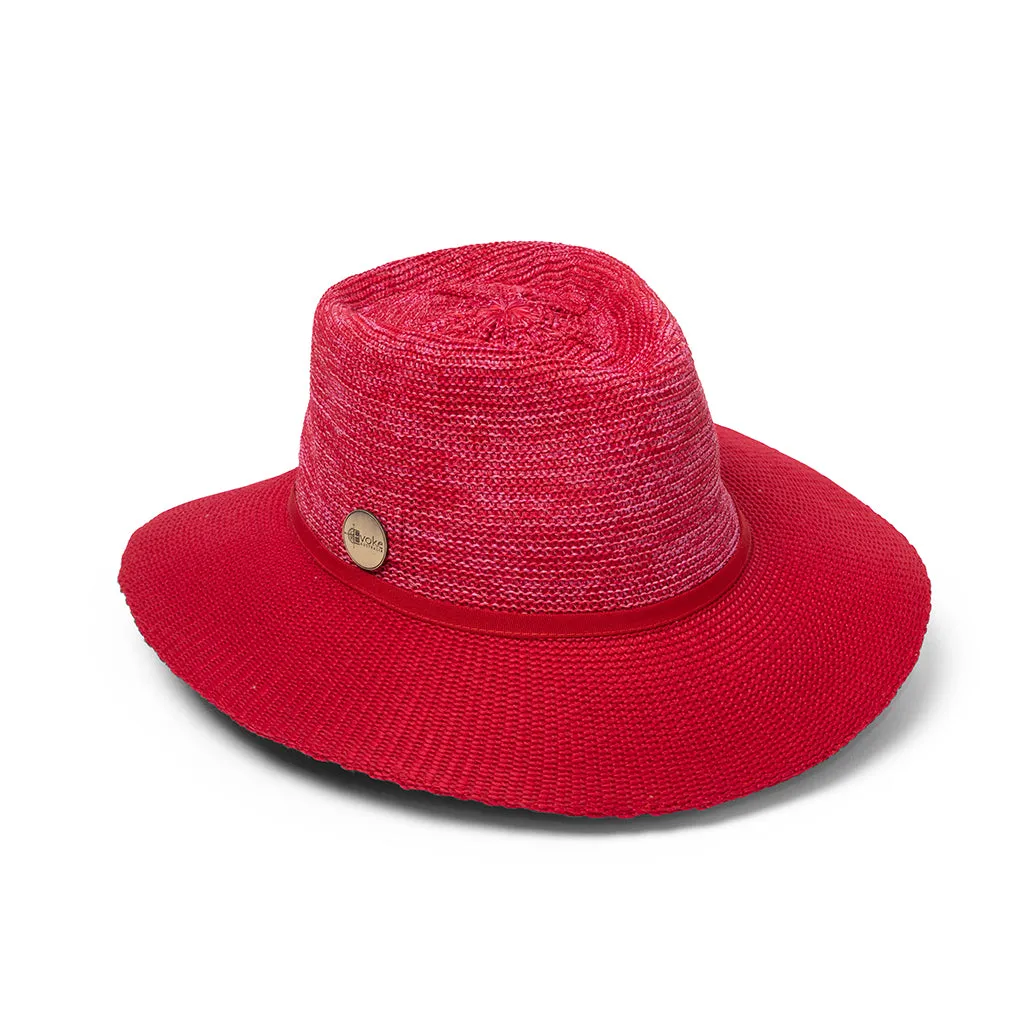 Aston Wash & Wear Fedora - Mixed Red
