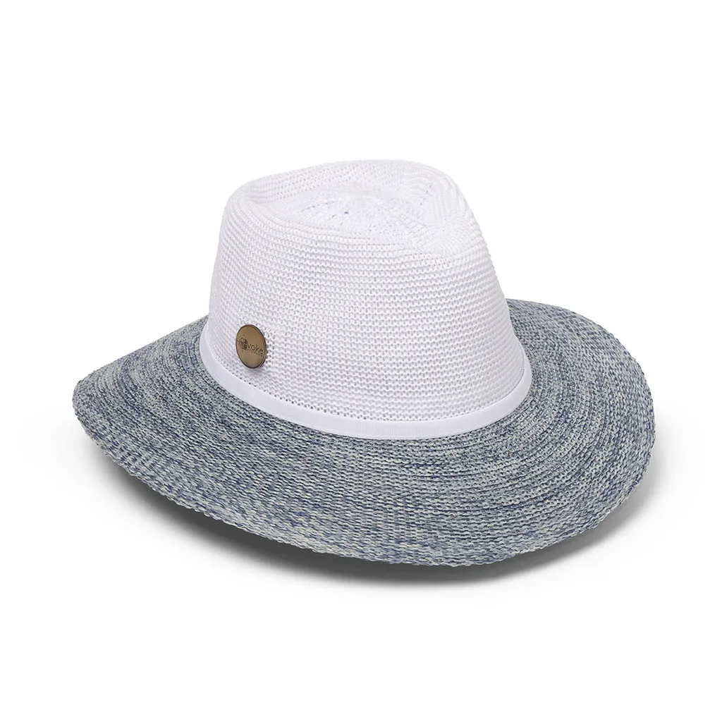 Aston Wash & Wear Fedora - White/Light Blue