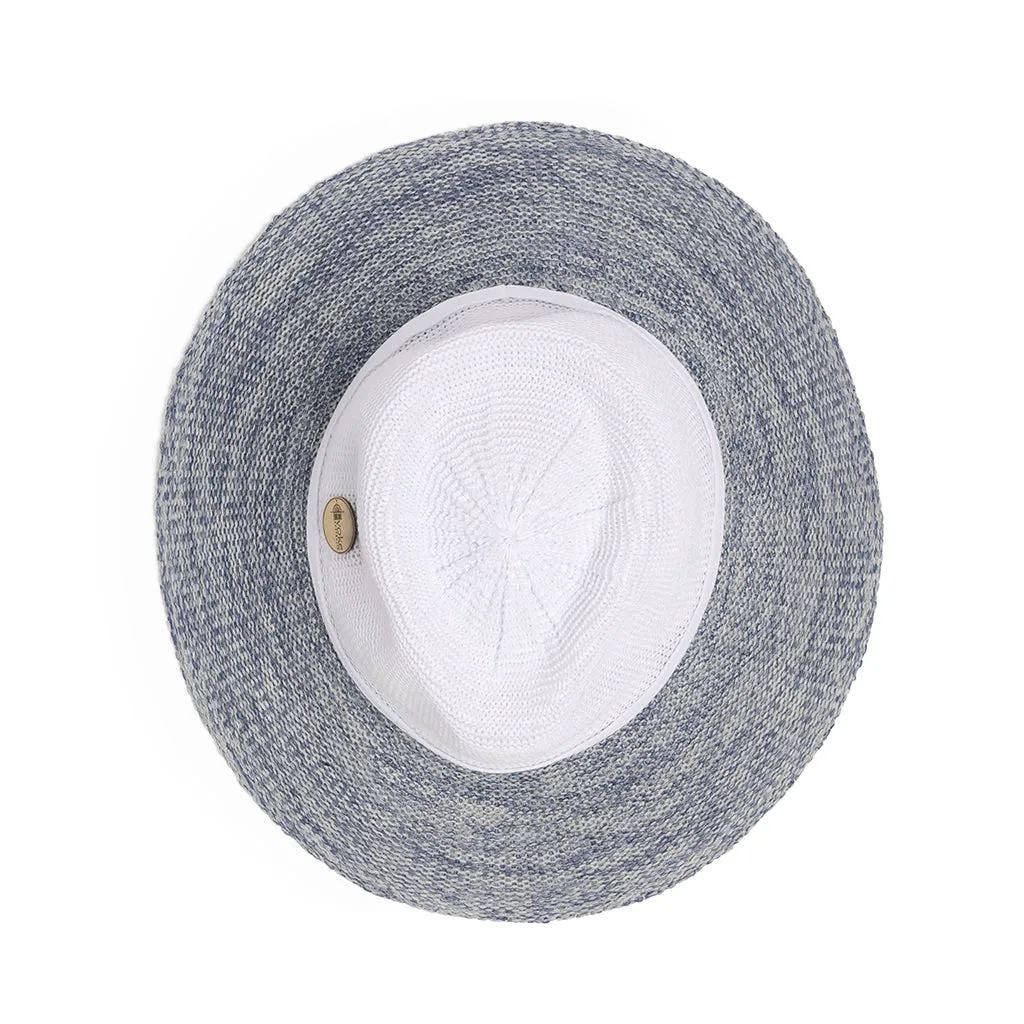 Aston Wash & Wear Fedora - White/Light Blue
