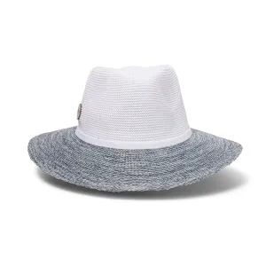 Aston Wash & Wear Fedora - White/Light Blue