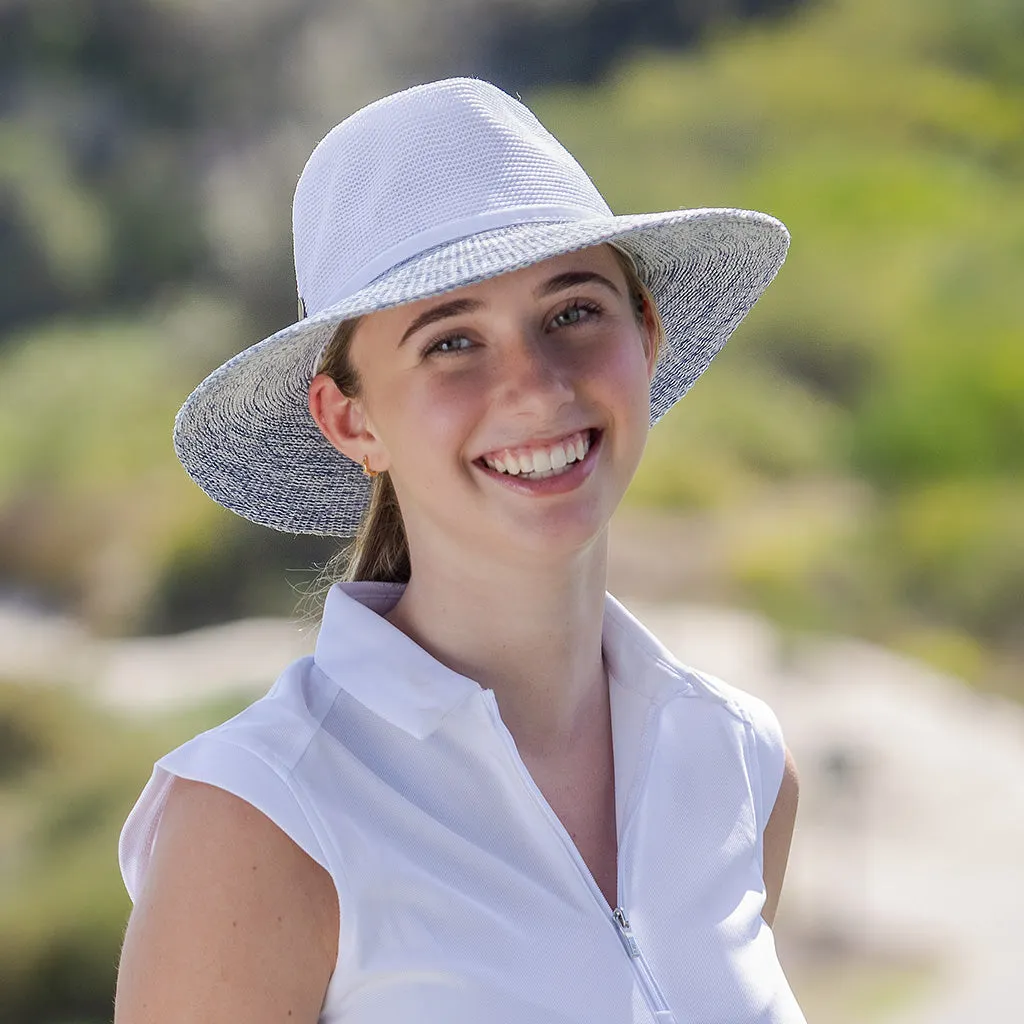 Aston Wash & Wear Fedora - White/Light Blue