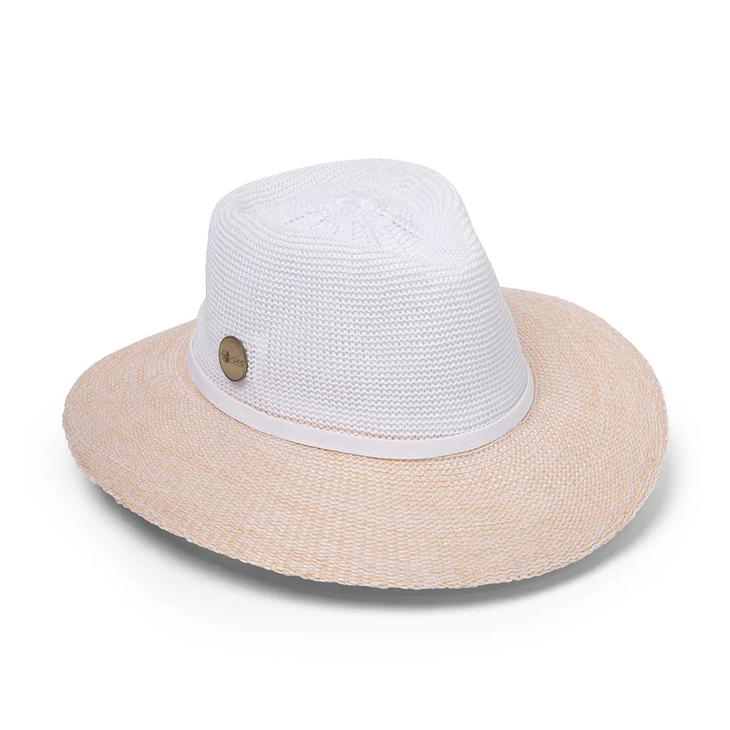 Aston Wash & Wear Fedora - White/Wheat