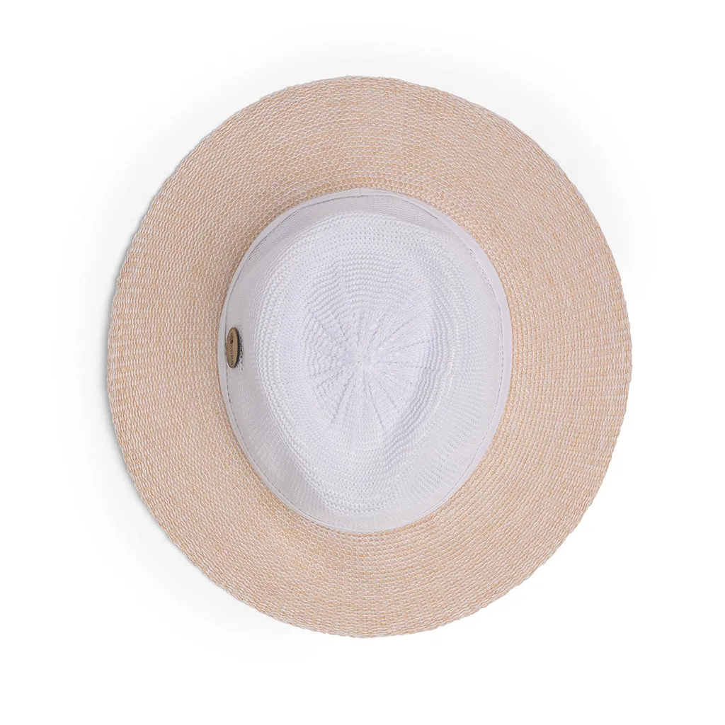 Aston Wash & Wear Fedora - White/Wheat