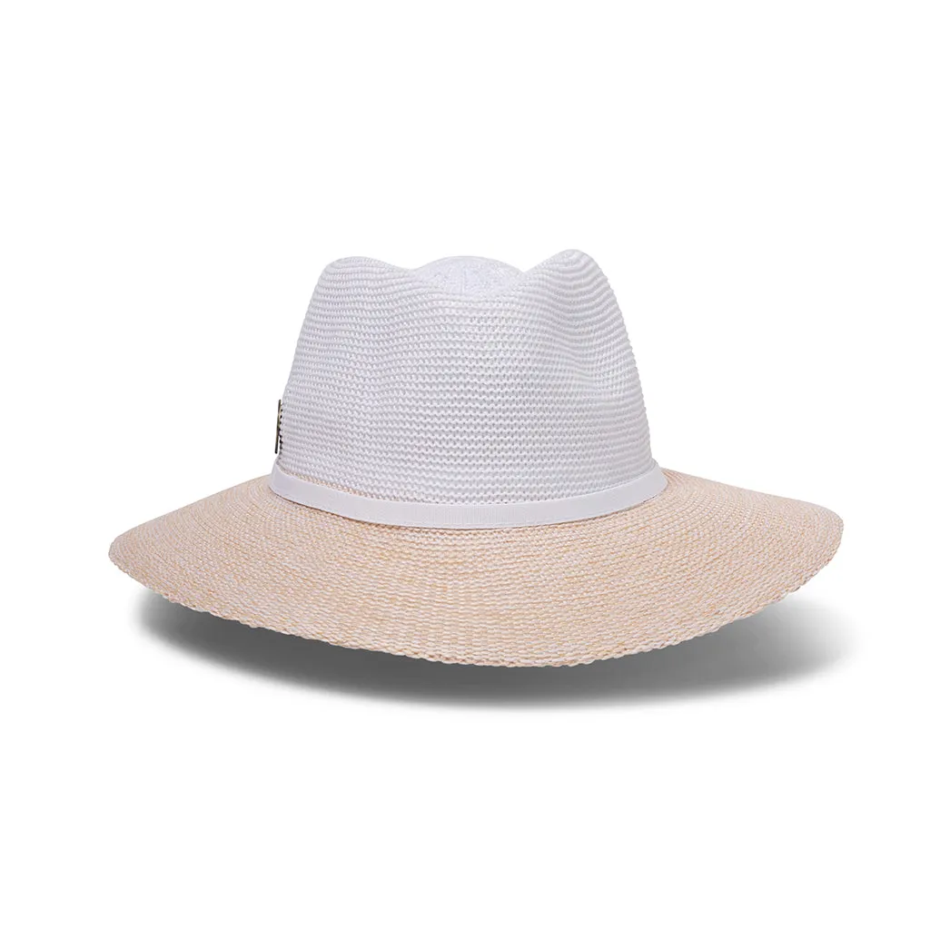 Aston Wash & Wear Fedora - White/Wheat