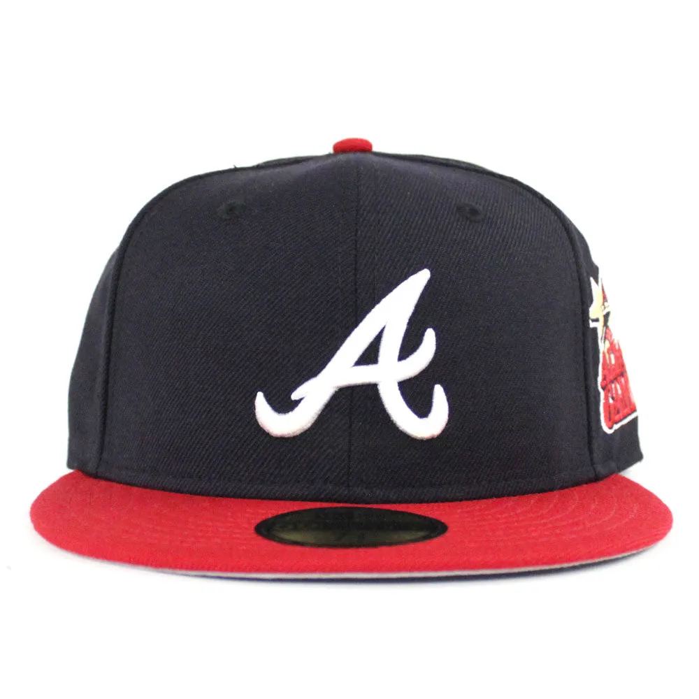 Atlanta Braves 2000 All Star Game New Era 59Fifty Fitted Hat (Navy Red Gray Under Brim)