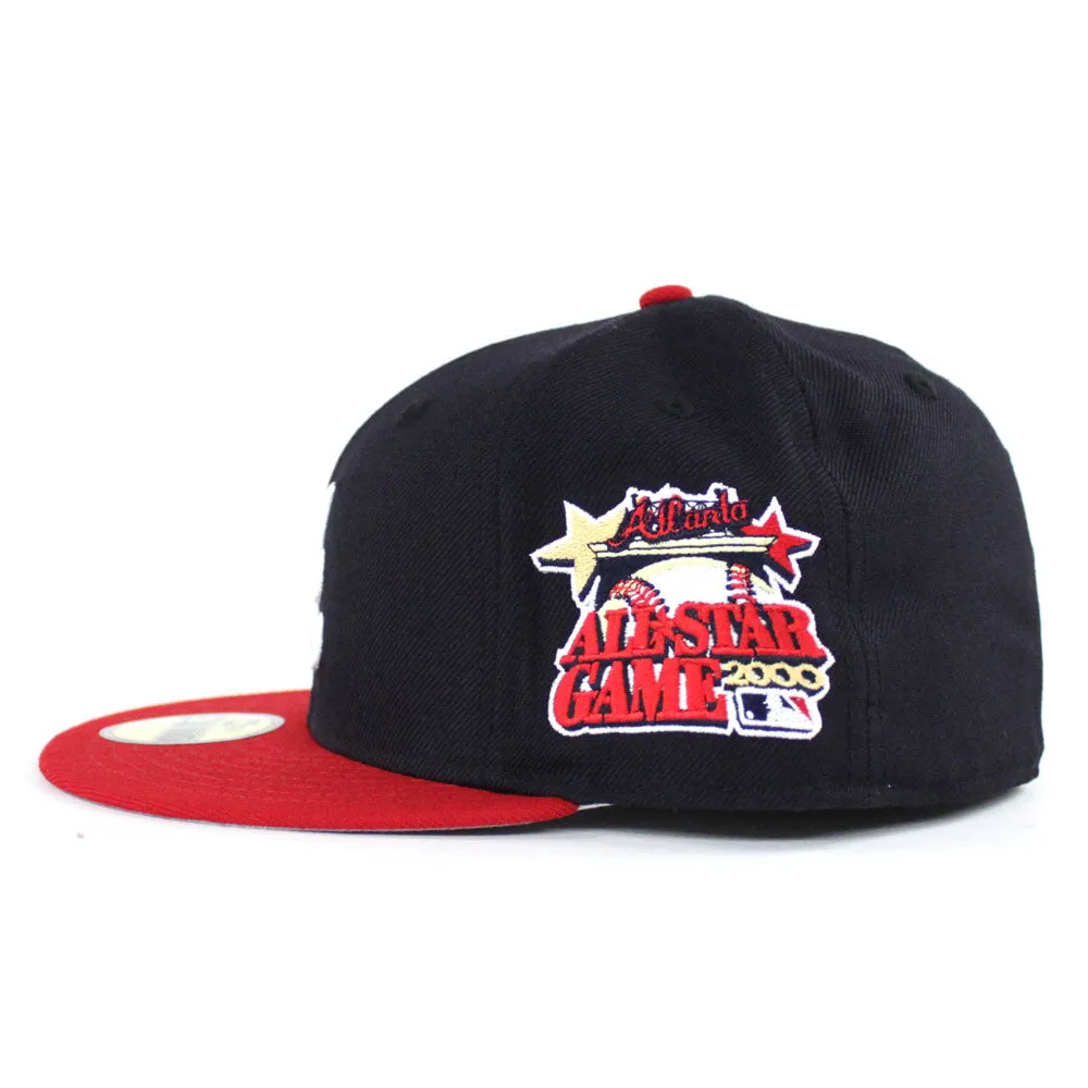 Atlanta Braves 2000 All Star Game New Era 59Fifty Fitted Hat (Navy Red Gray Under Brim)