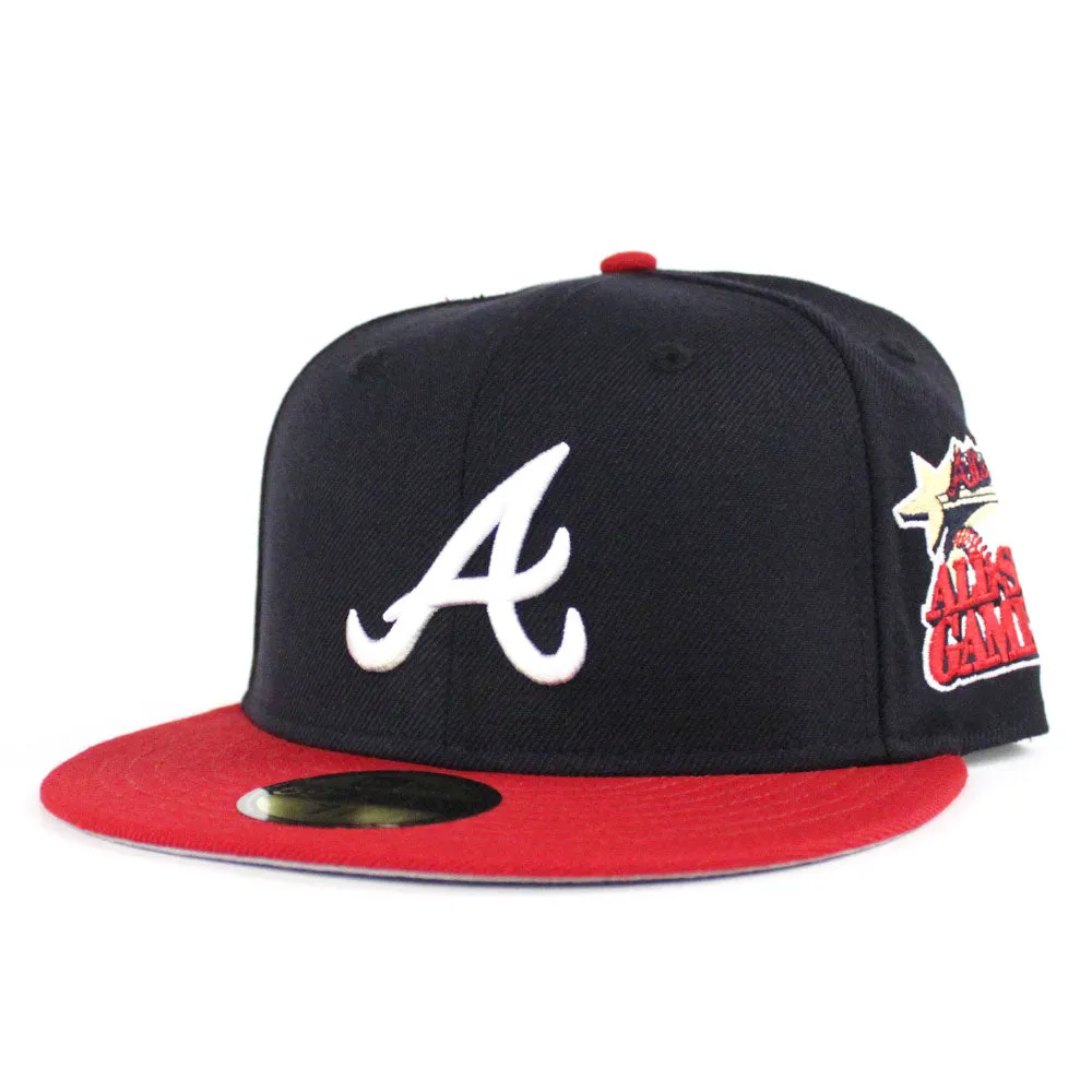 Atlanta Braves 2000 All Star Game New Era 59Fifty Fitted Hat (Navy Red Gray Under Brim)