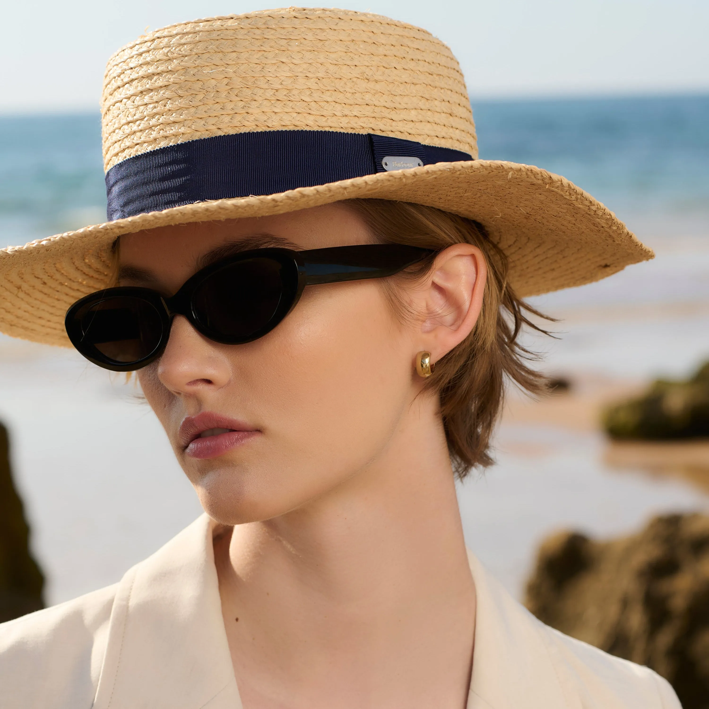 Barbour Women's Lily Straw Summer Hat