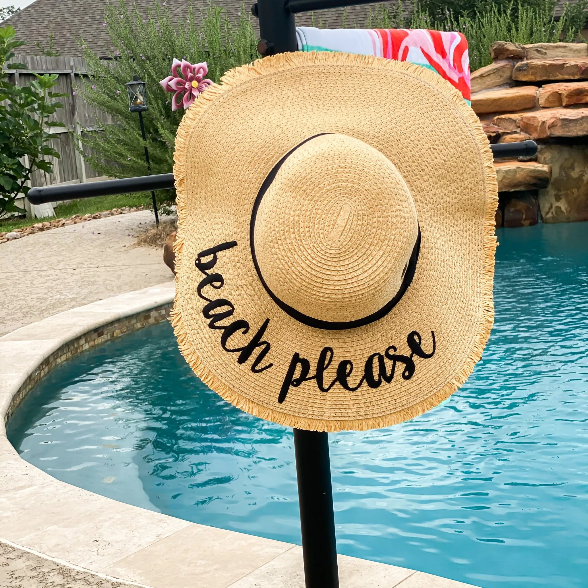 Beach Please Floppy Hat with UPF 50 