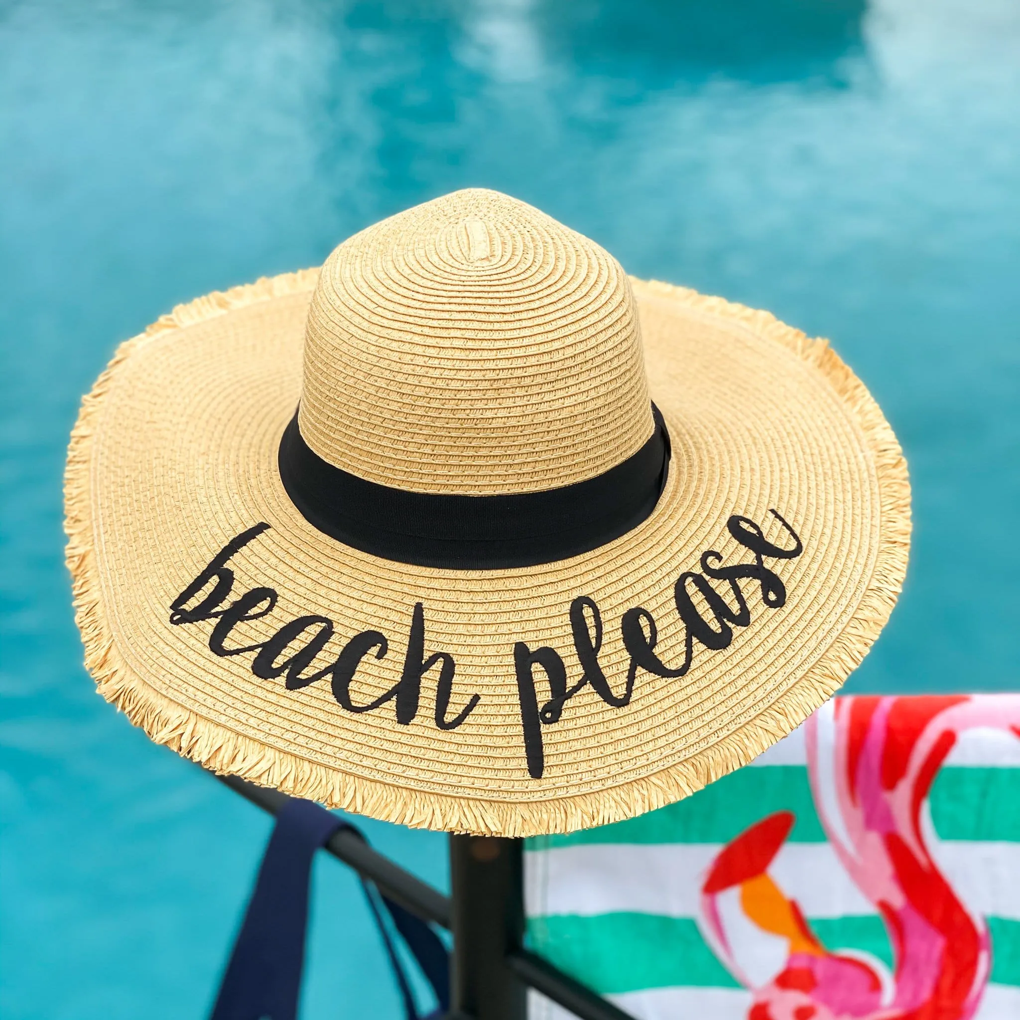 Beach Please Floppy Hat with UPF 50 