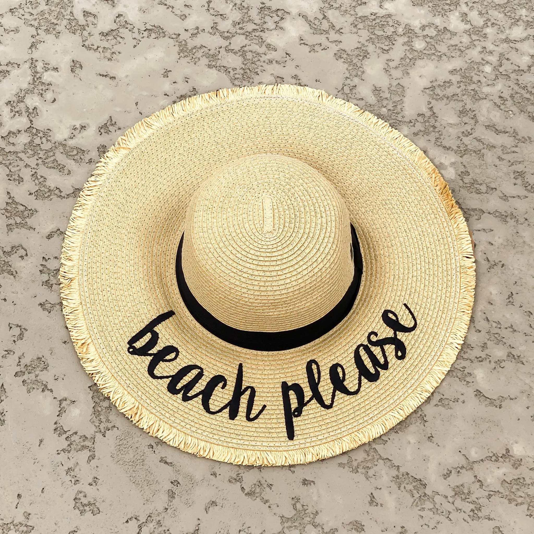 Beach Please Floppy Hat with UPF 50 