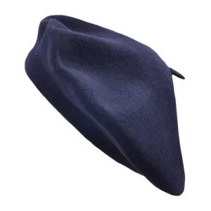 Beret Hats In Navy Blue 100% Wool- Maz
