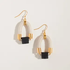 Black Faceted Bead Earrings