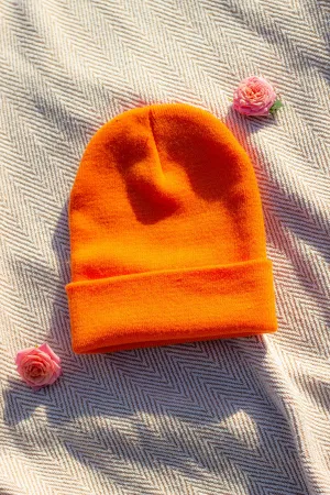 Bright Orange Beanie Hat