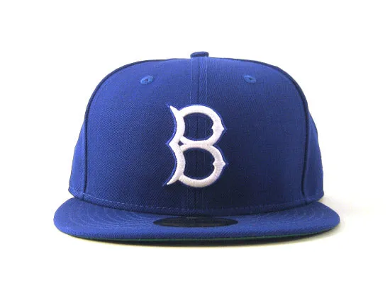 Brooklyn Dodgers New Era Fitted 59Fifty Hats (TEAM COLORS DARK ROYAL GREEN UNDER BRIM)