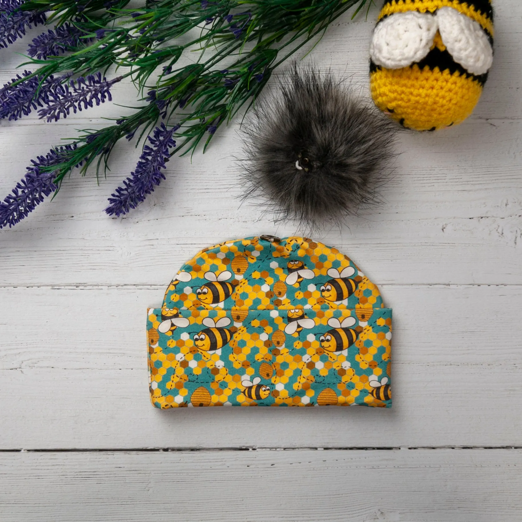 Busy Bees Pompom hat