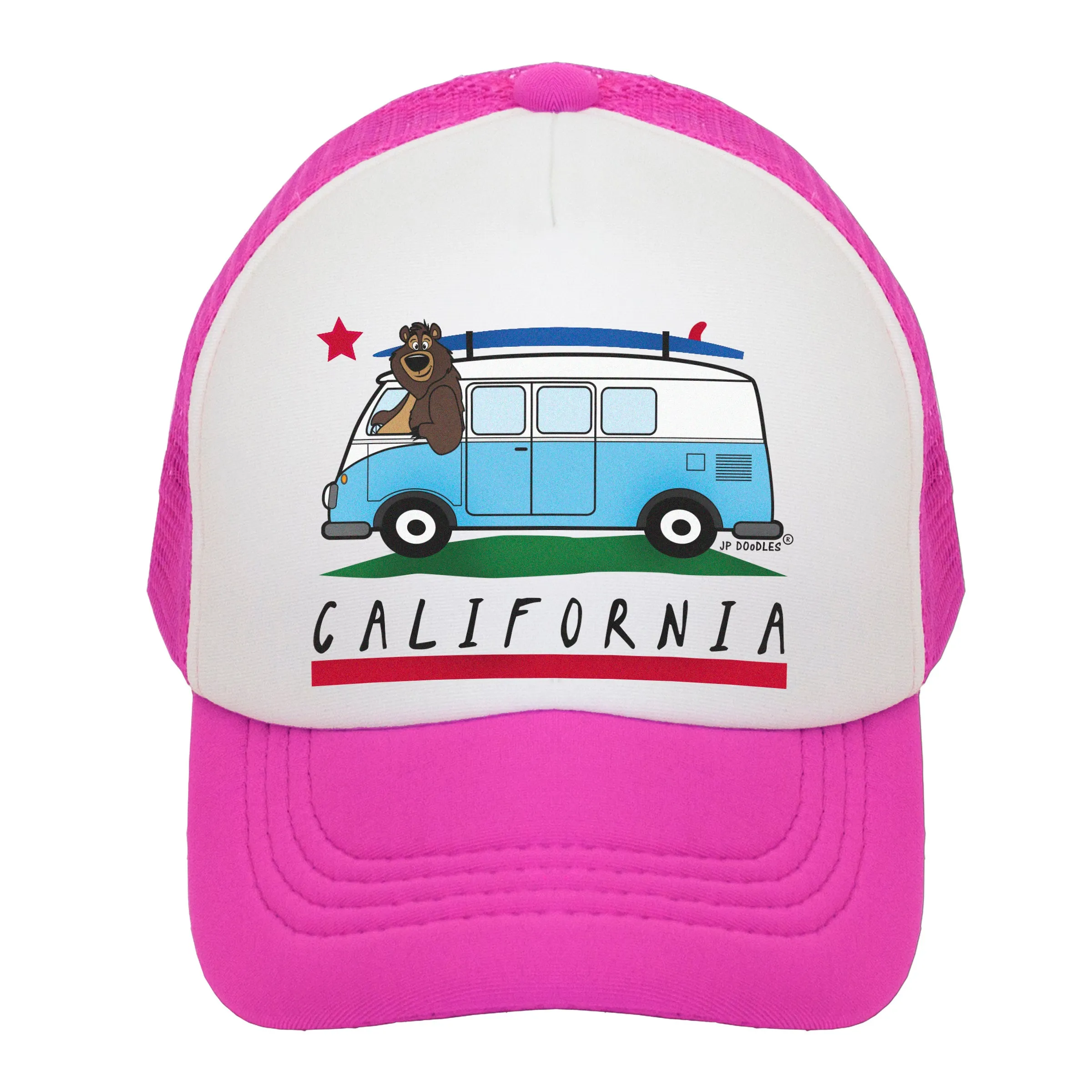 California Surfer Bus Kids Trucker Hat