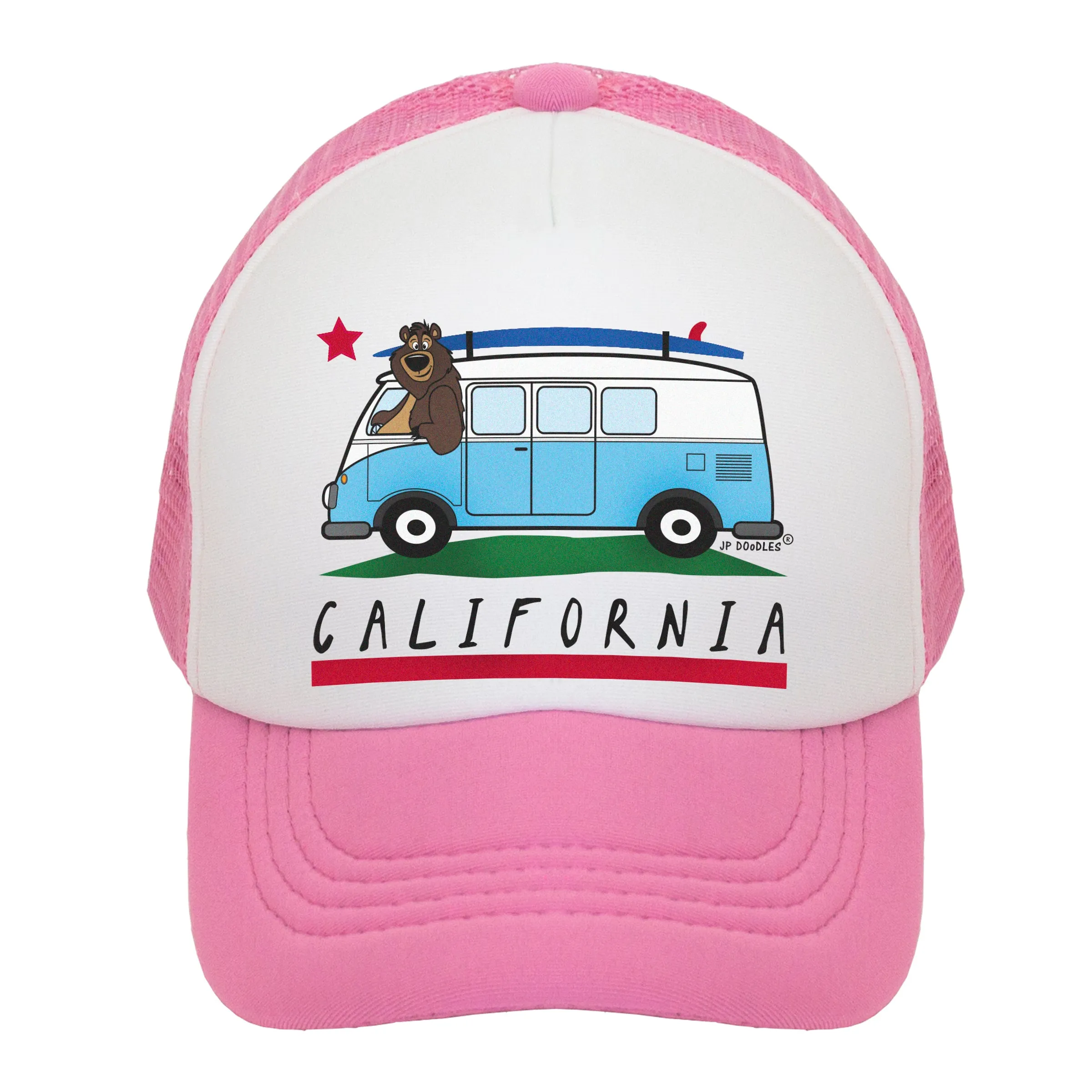 California Surfer Bus Kids Trucker Hat