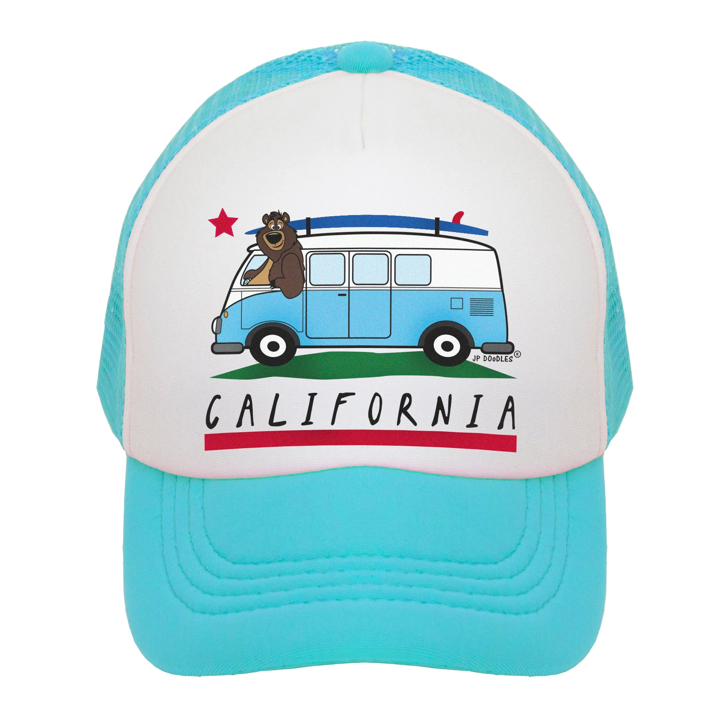 California Surfer Bus Kids Trucker Hat