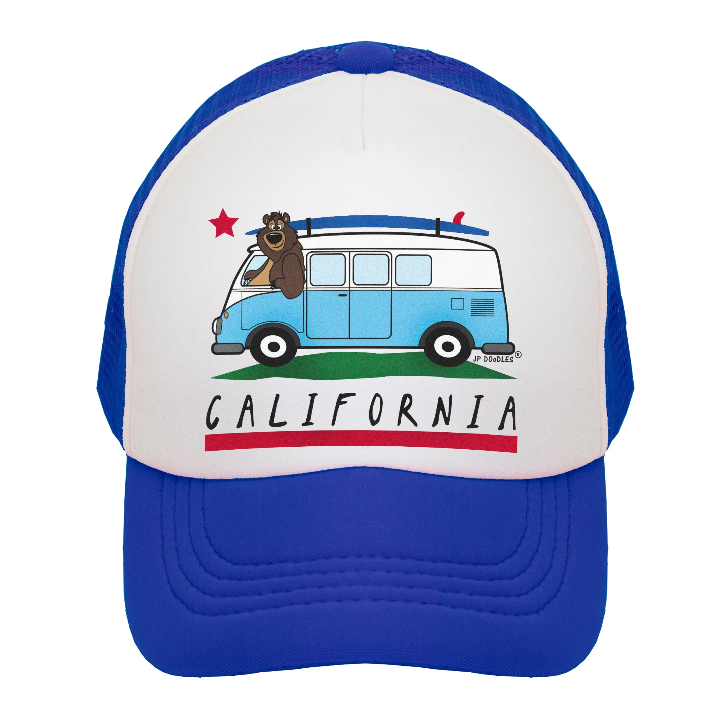 California Surfer Bus Kids Trucker Hat