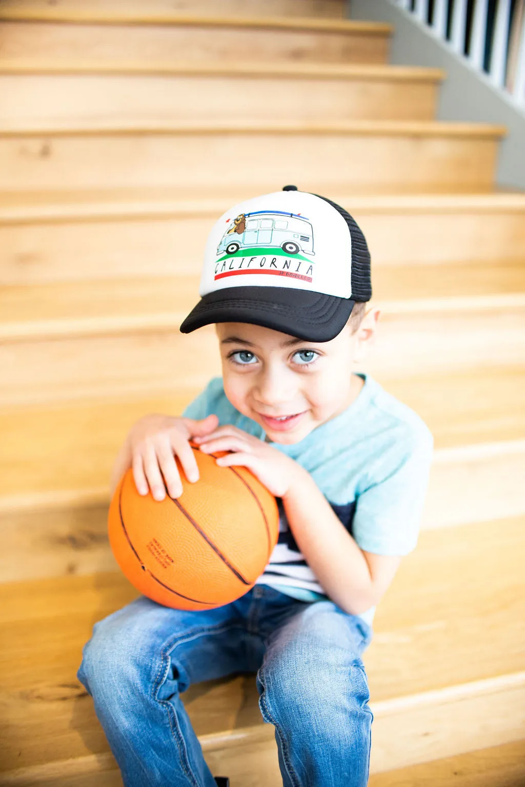 California Surfer Bus Kids Trucker Hat