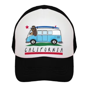 California Surfer Bus Kids Trucker Hat
