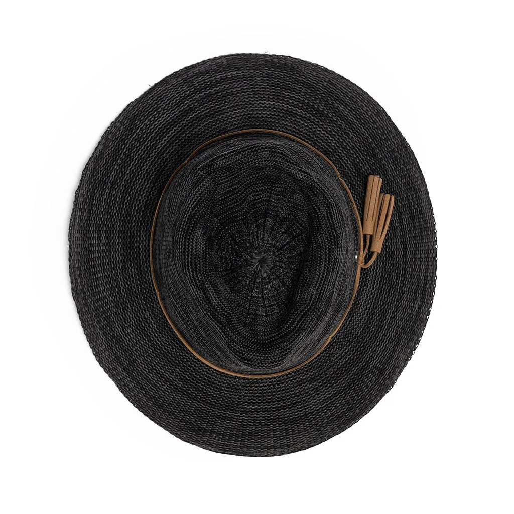Caroline Wash & Wear Fedora - Mixed Black