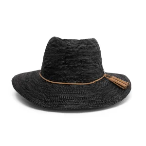 Caroline Wash & Wear Fedora - Mixed Black